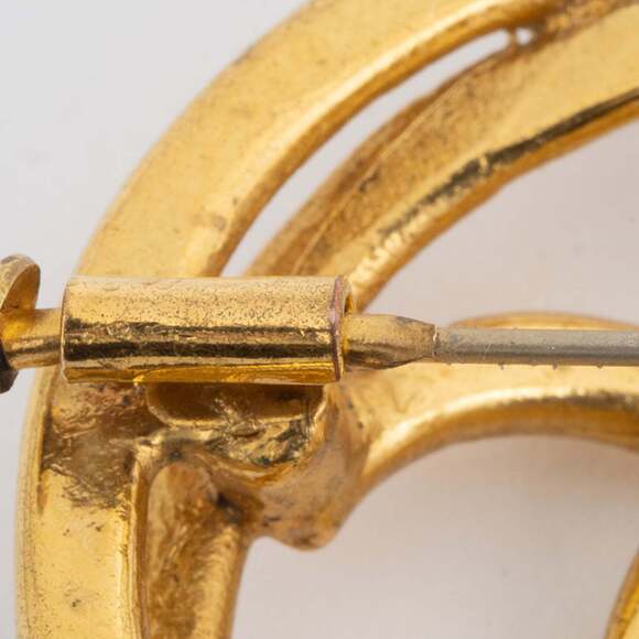 CHANEL Authentic Gold Brooch